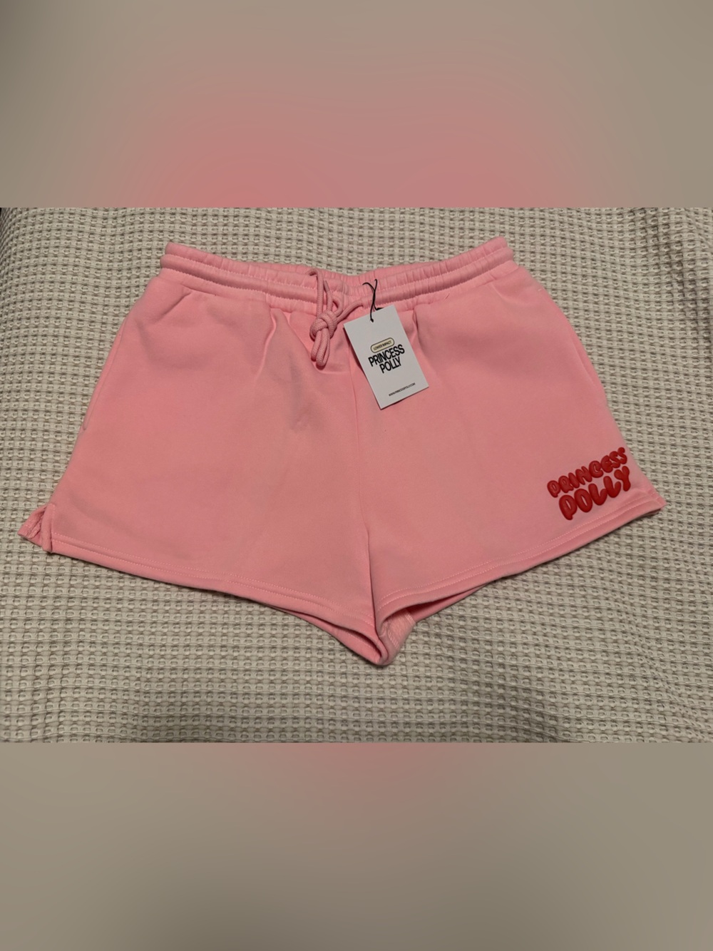 Princess Polly Bubblegum Pink Drawstring Athletic Shorts